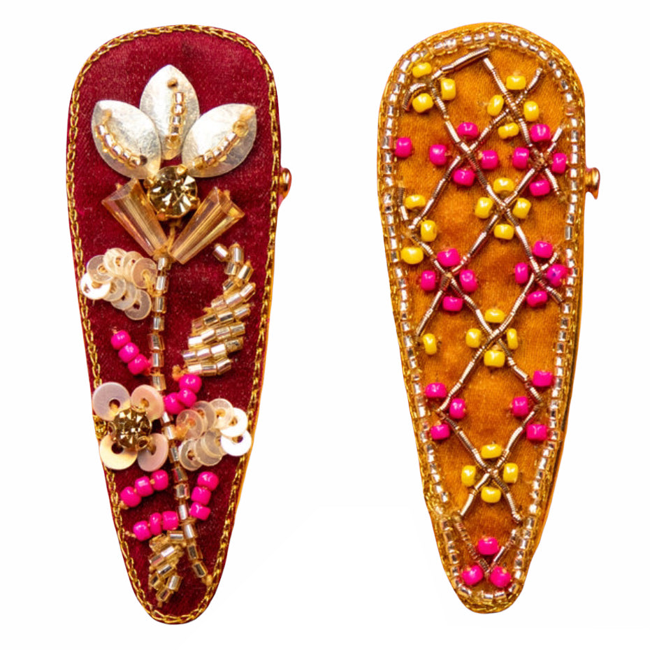 Powder Design Jewelled Hairclips Fuchsia JEW5 main