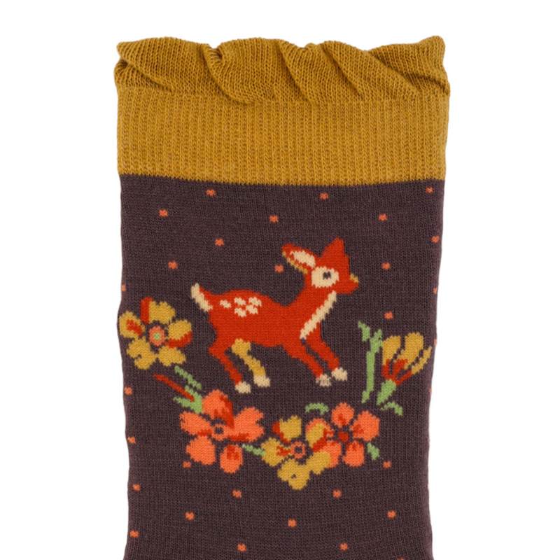 Powder Designs Bamboo Socks Vintage Fawn Lilac SOC527 detail
