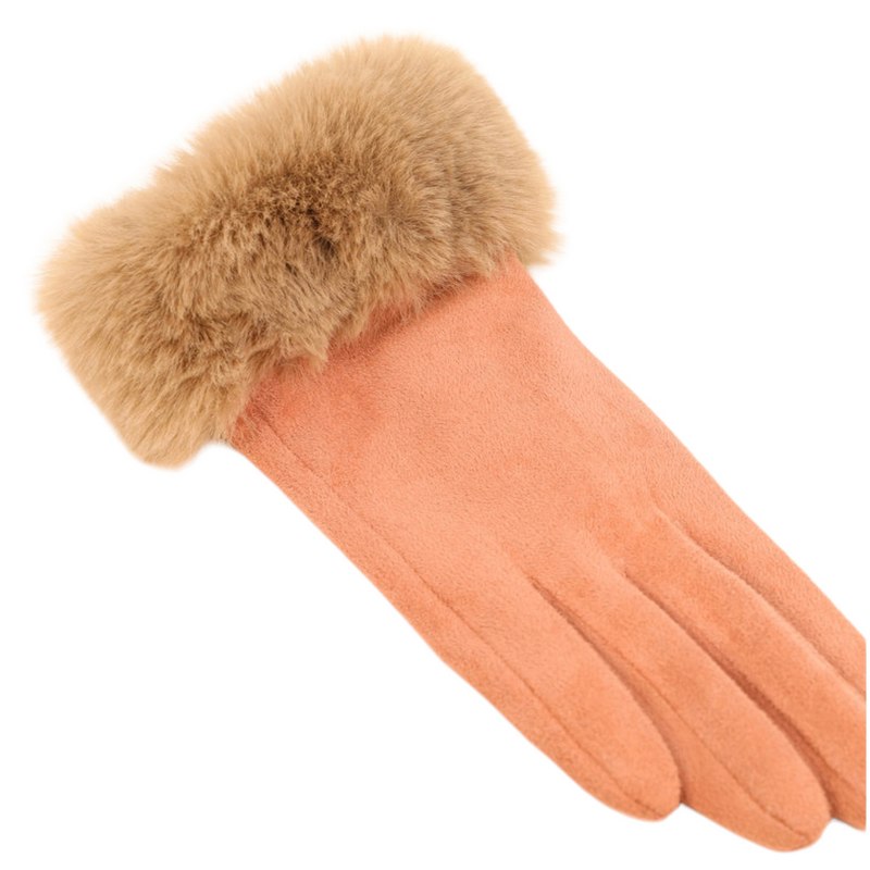 Powder Designs Bettina Faux Fur & Suede Gloves Petal & Mist BET41 detail