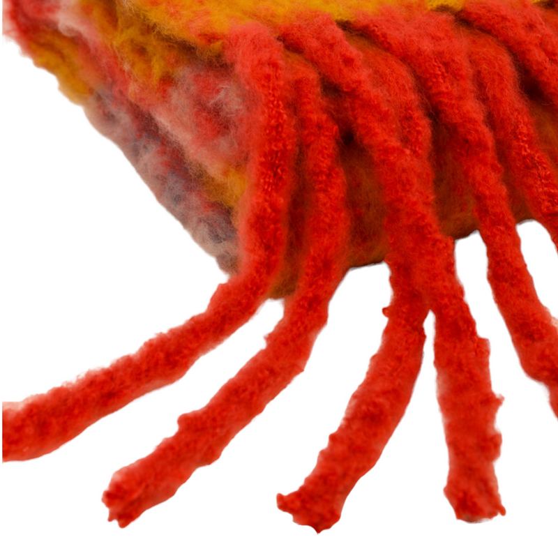 Powder Designs Enid Cosy Scarf Tangerine & Denim ENI2 detail