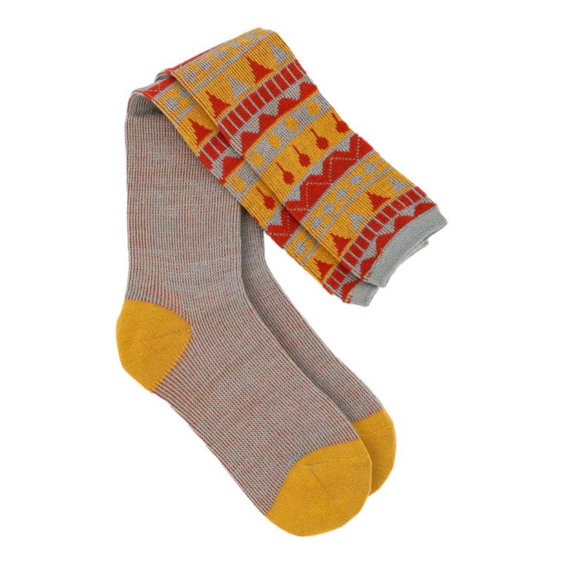 Powder Designs Fair Isle Ladies Boot Socks Triangle Ice SOC564 main