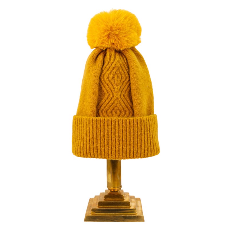Powder Designs Ingrid Pompom Hat in Mustard ING12 main