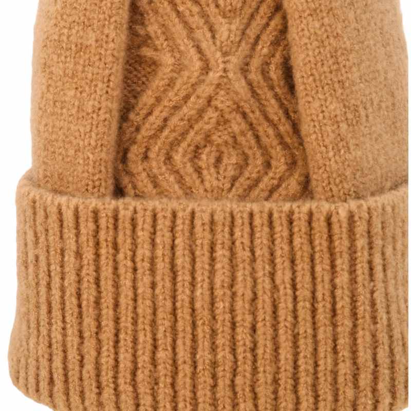 Powder Designs Ingrid Pompom Hat in Oatmeal ING11 detail