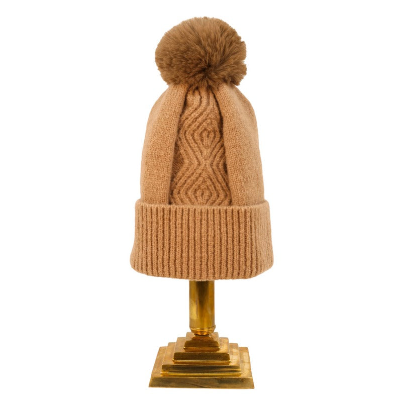 Powder Designs Ingrid Pompom Hat in Oatmeal ING11 main