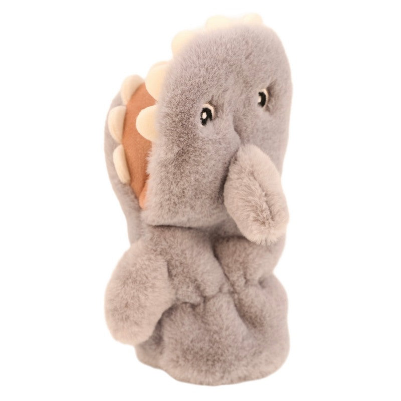 Powder Designs Kid's Fluffy Mittens Baby Shark Grey COS89 detail
