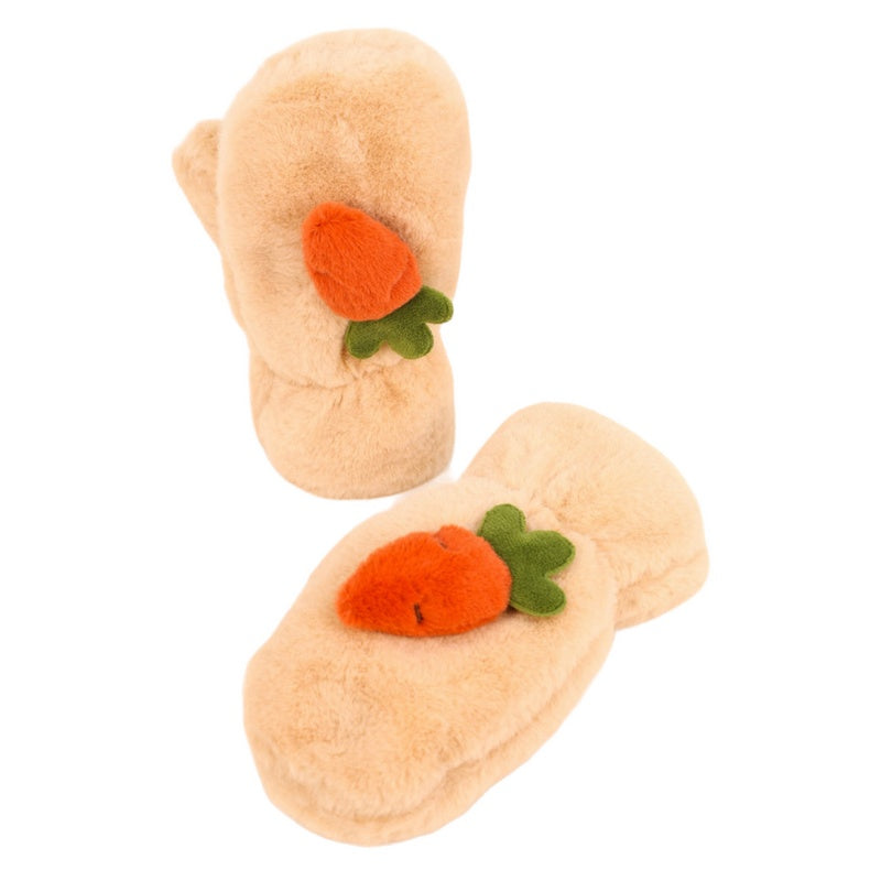 Powder Designs Kid's Fluffy Mittens Carrot COS93 main