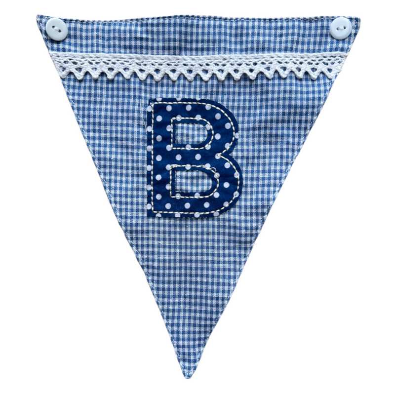 Powell Craft Blue Alphabet Bunting Letter B