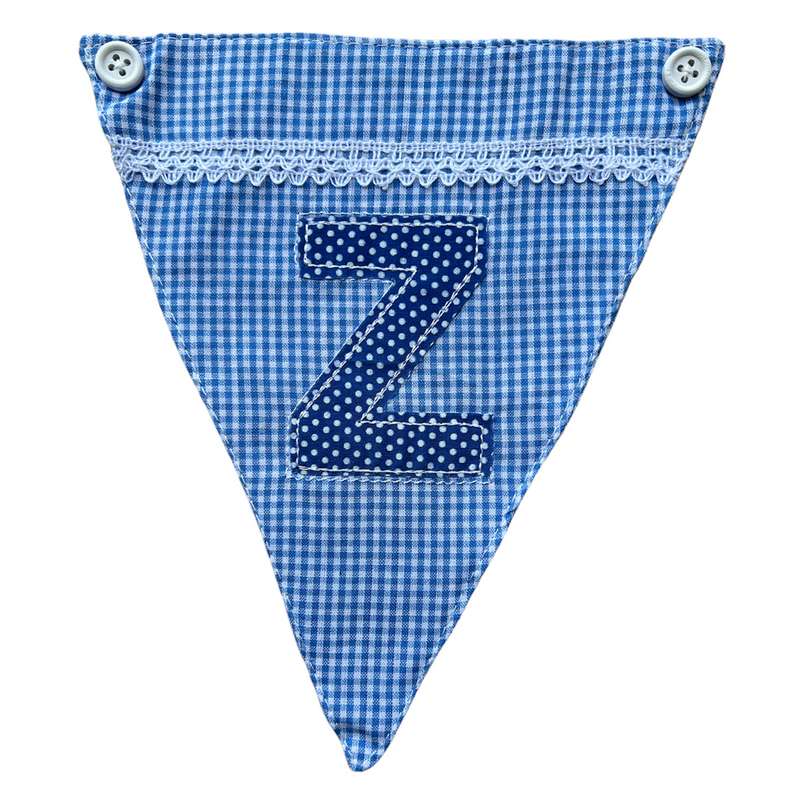 Powell Craft Blue Alphabet Bunting Letter Z