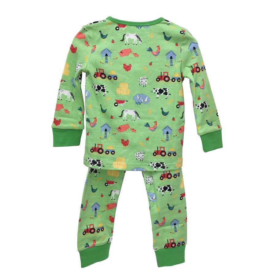 Powell Craft Farmyard Printed Cotton Pyjamas back