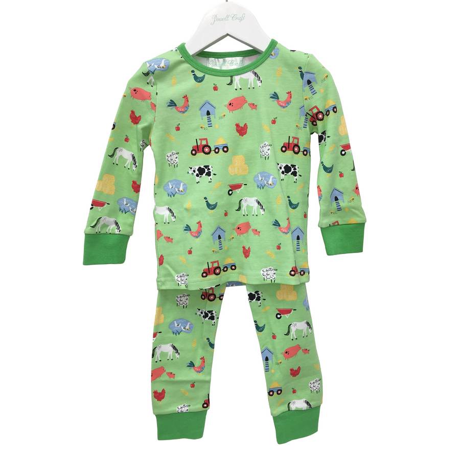 Powell Craft Farmyard Printed Cotton Pyjamas