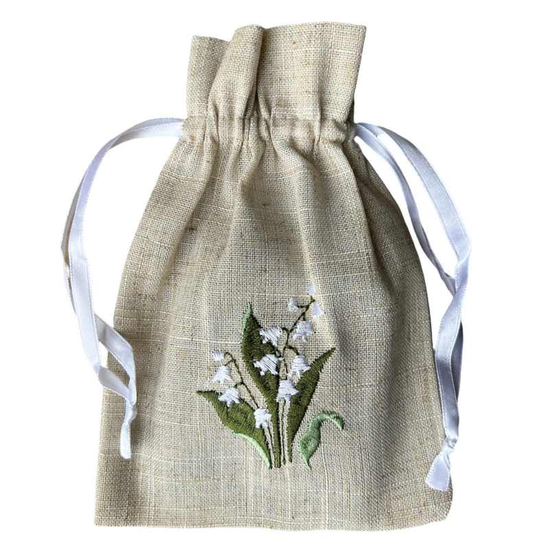 Powell Craft Linen Sachet Embroidered Lily Of The Valley LS29 main