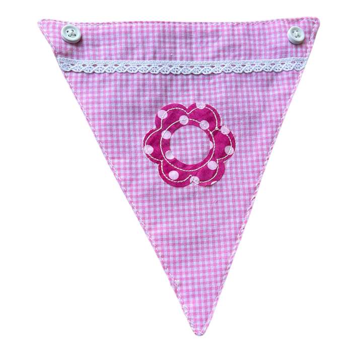 Powell Craft Pink Alphabet Bunting Flower