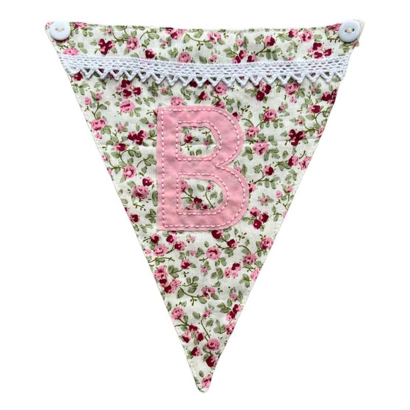Powell Craft Pink Alphabet Bunting Letter B