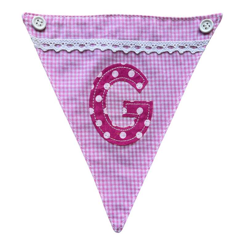 Powell Craft Pink Alphabet Bunting Letter G