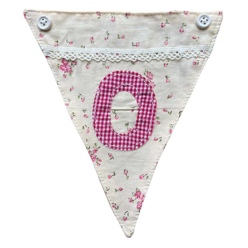 Powell Craft Pink Alphabet Bunting Letter O