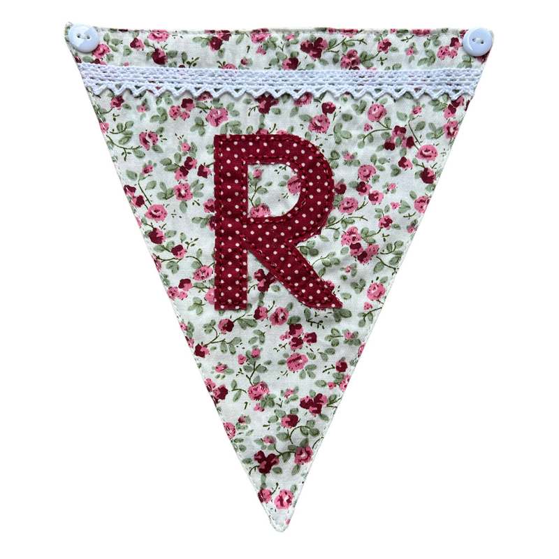 Powell Craft Pink Alphabet Bunting Letter R