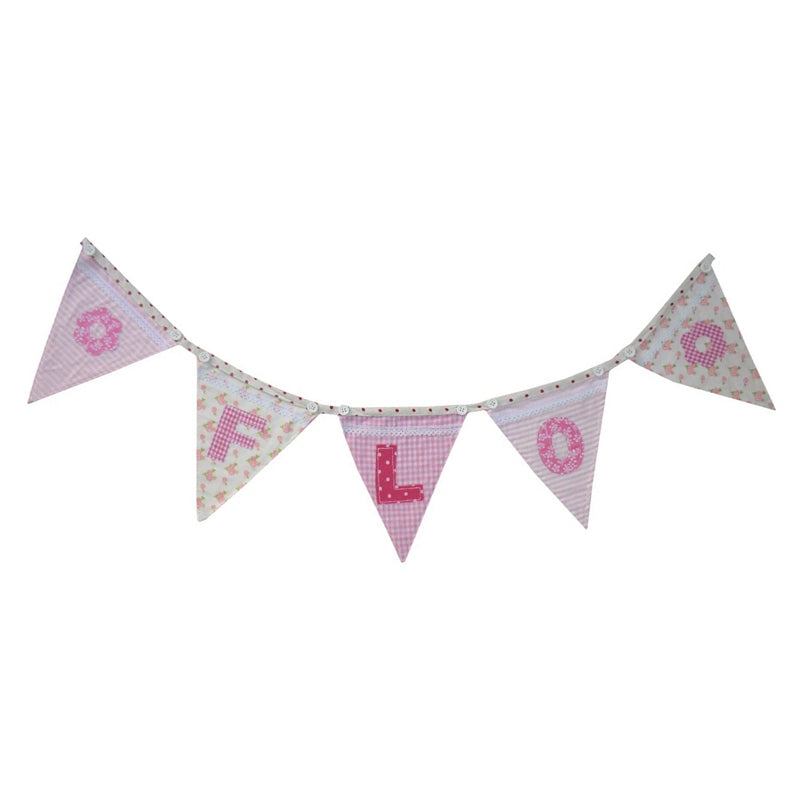 Powell Craft Alphabet Pink Bunting on string