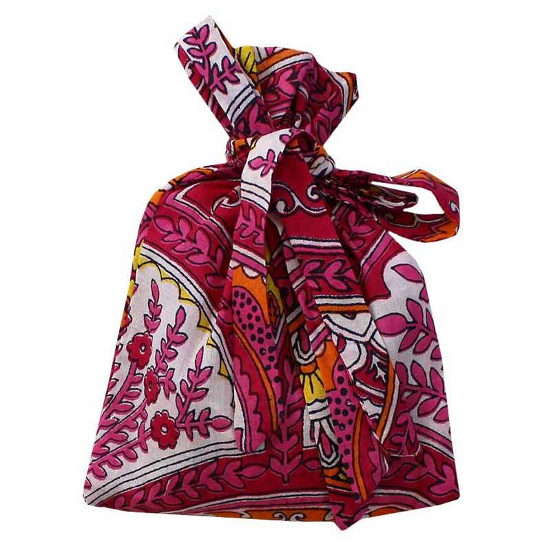 Powell Craft Raspberry Paisley Pot Pourri Drawstring Bag main