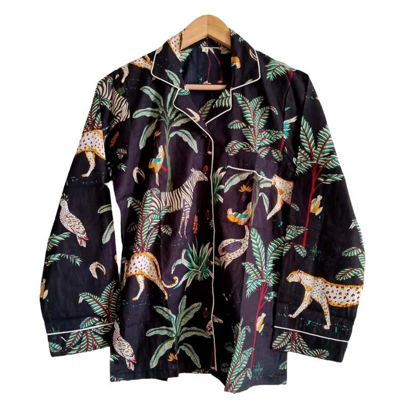 Powell Craft Safari At Night Ladies Pyjamas SN419 top