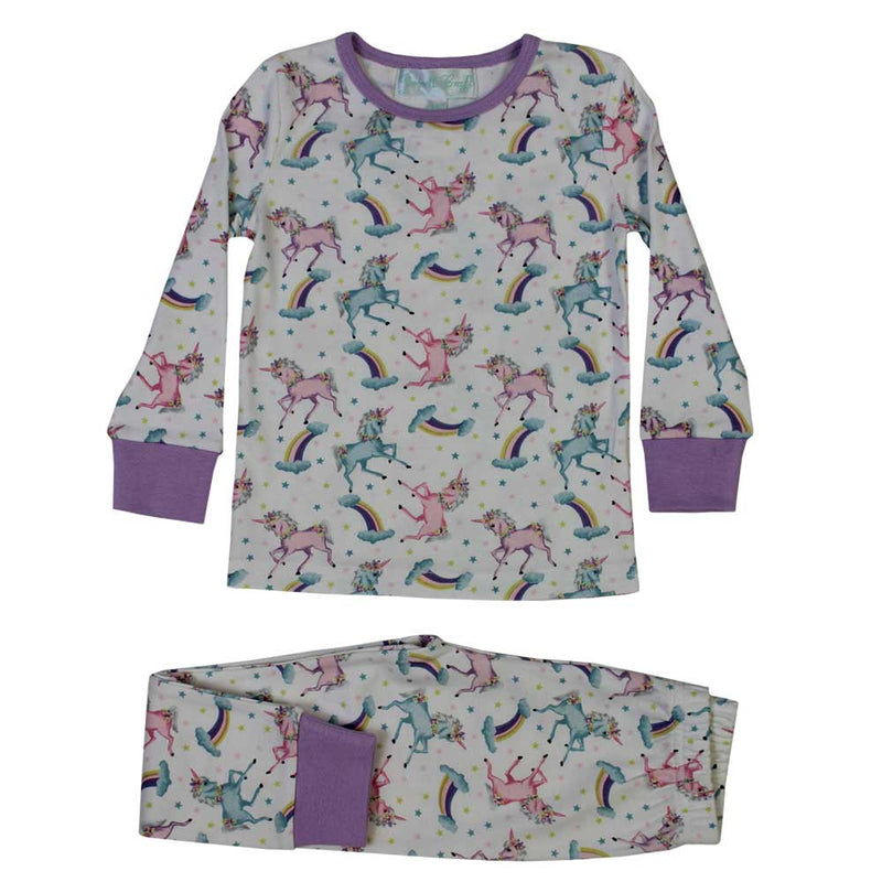 Powell Craft Unicorn Cotton Knit Pyjamas PJUN separate