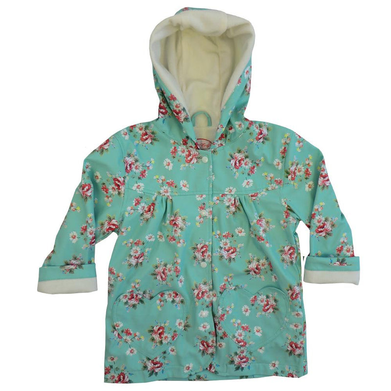 Powell Craft Blue Floral Raincoat front