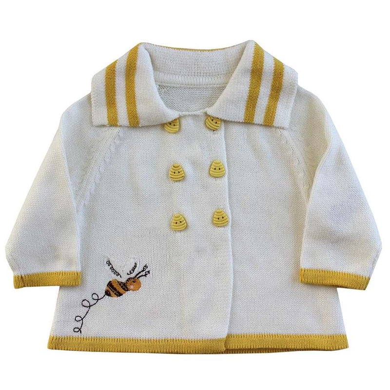 Powell Craft Bumble Bee Knitted Pram Coat HKBB7 front
