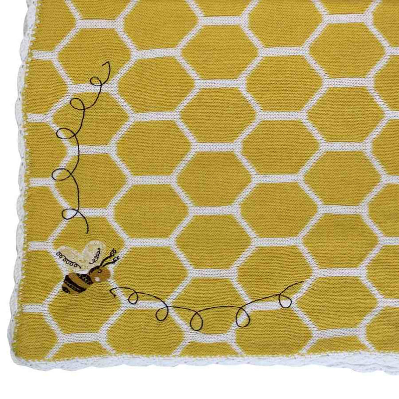 Powell Craft Bumble Bee Pram Blanket HKBB0 detail