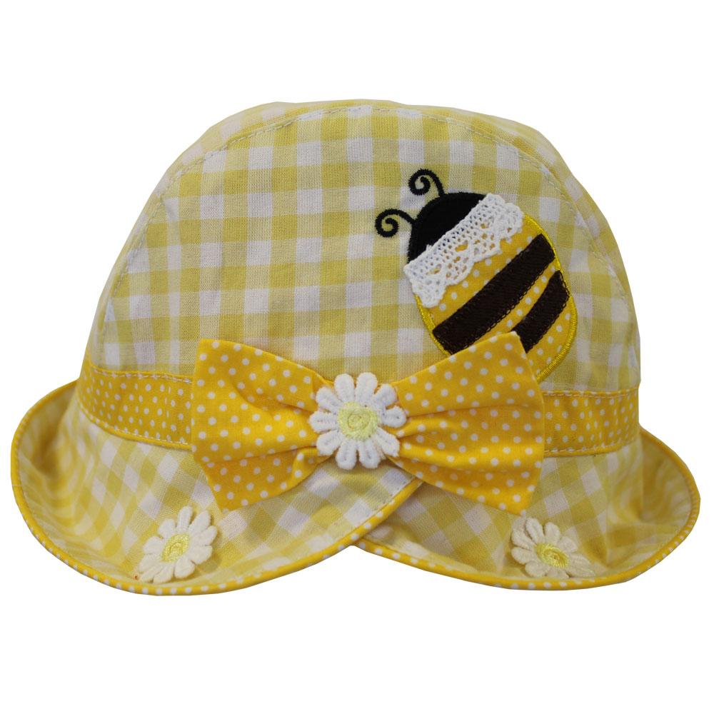 Bumble Bee Yellow Checked Hat