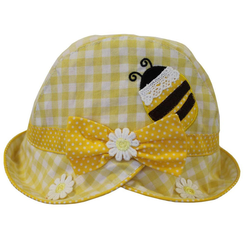 Bumble Bee Yellow Checked Hat