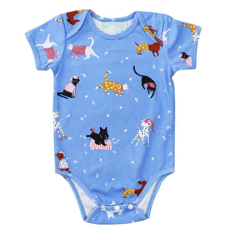 Powell Craft Cats & Dogs Print Babygrow CD8 front