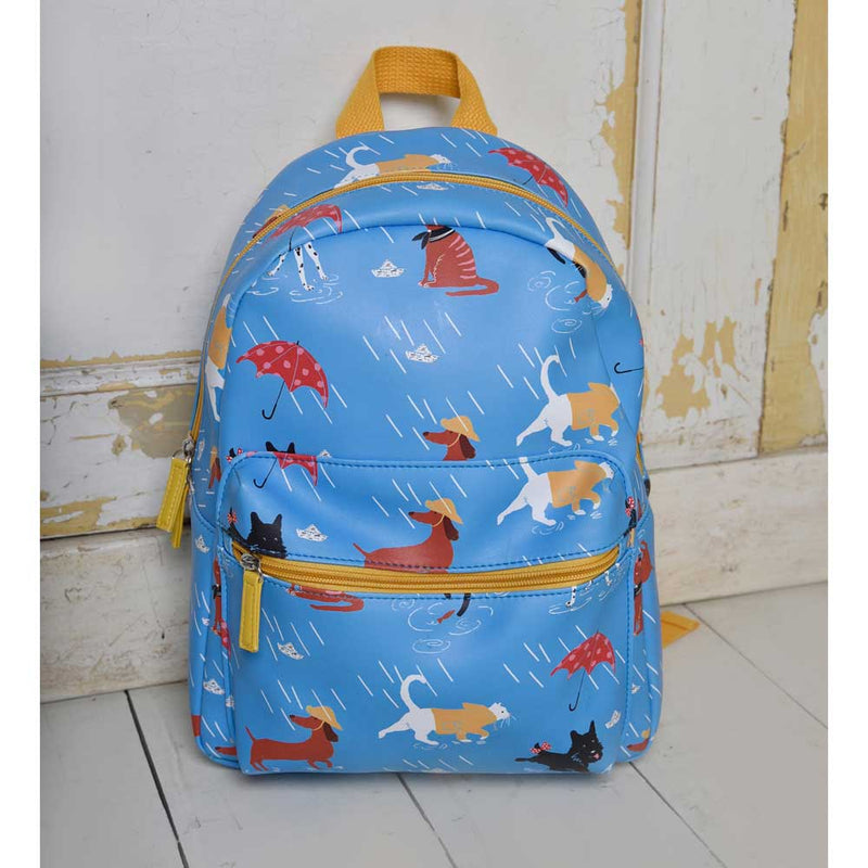 Powell Craft Cats & Dogs Print Backpack CDRS on floor