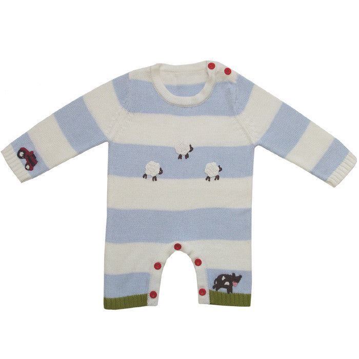 Powell Craft Handknitted Farmyard Longsleeve Jumpsuit