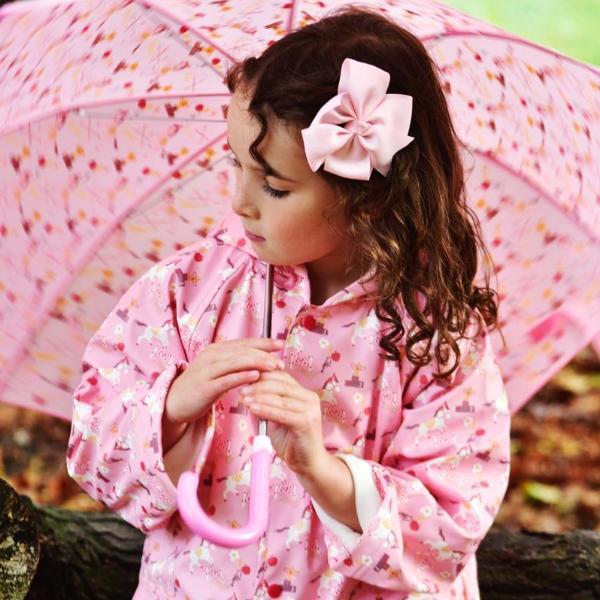 Powell Craft Pony Raincoat RMPO on girl with umbrella 2