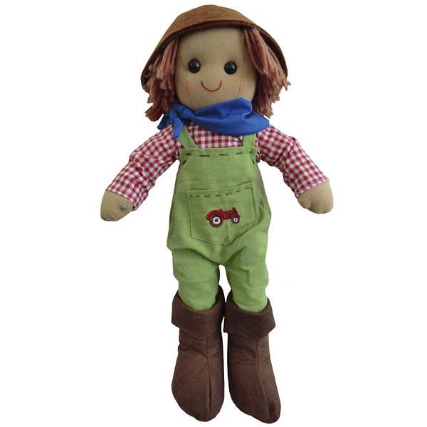 Powell Craft Tractor Farmer Rag Doll