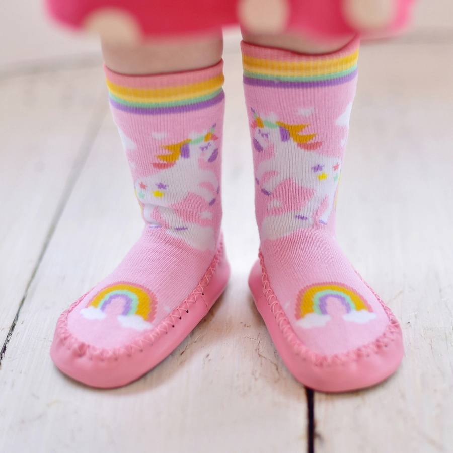 Powell Craft Unicorn Moccasins HKUNM on child