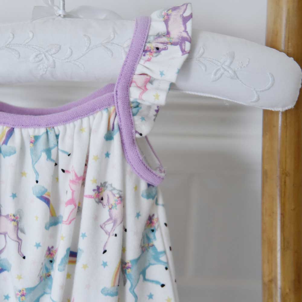 Powell Craft Unicorn Playsuit with Frill Strap UN10 detail