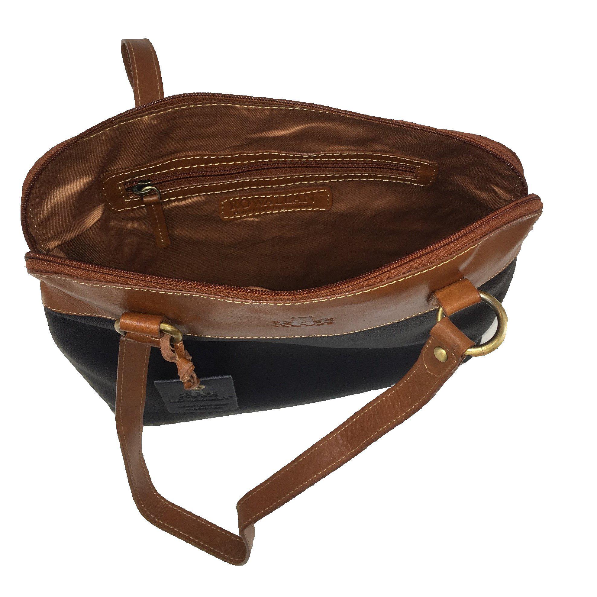 Prelude Navy Twin Handle Zip Top Bag open