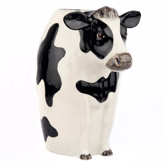 Quail Ceramics Friesian Cow Flower Vase Large side