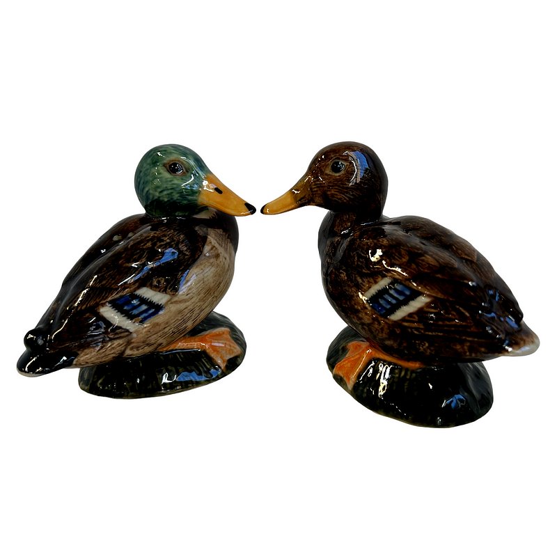 Quail Ceramics Hand Painted Mallard Salt & Pepper Pots rear