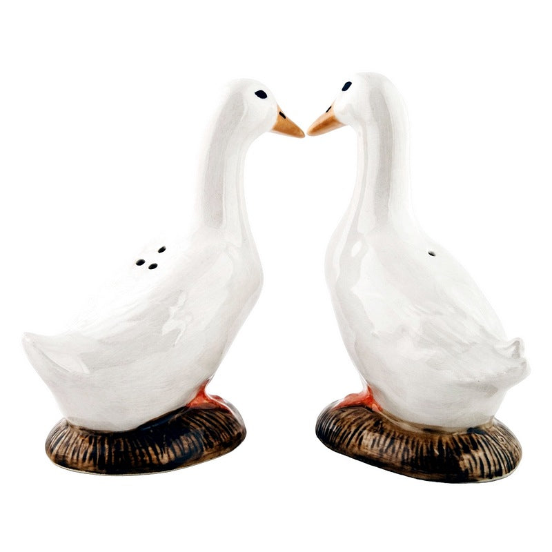 Quail Ceramics Pekin Duck Salt & Pepper Pots back