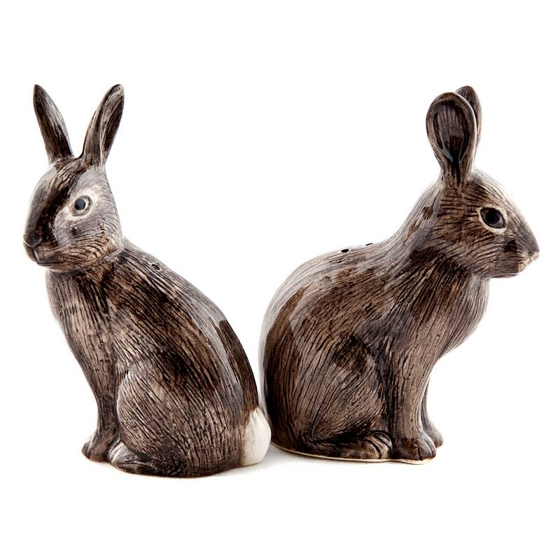 Quail Ceramics Wild Rabbit Salt & Pepper Pots side