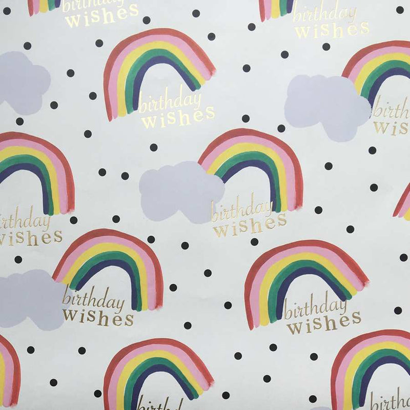 Rainbow Birthday Wishes Gift Wrap