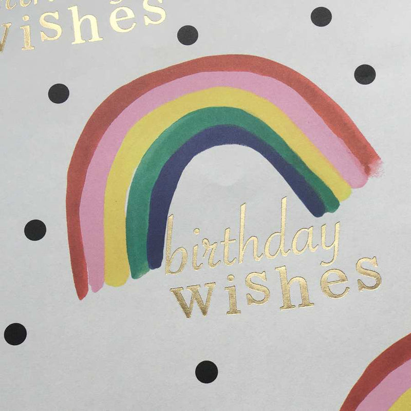 Rainbow Birthday Wishes Gift Wrap detail