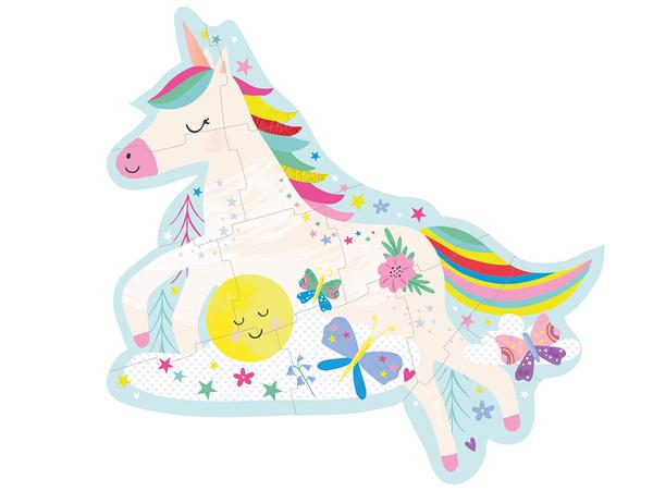 Rainbow Unicorn 12 Piece Shaped Jigsaw 40P3597 completed