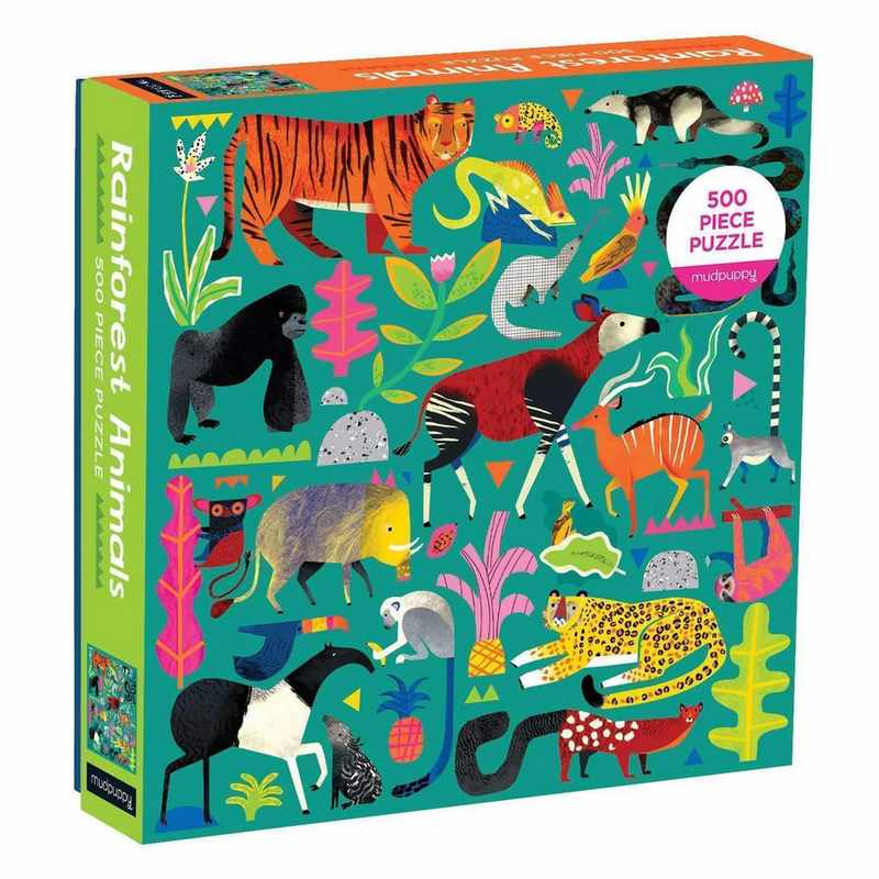 Rainforest Animals 500 Piece Jigsaw Puzzle main