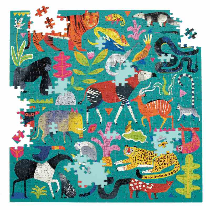 Rainforest Animals 500 Piece Jigsaw Puzzle pieces