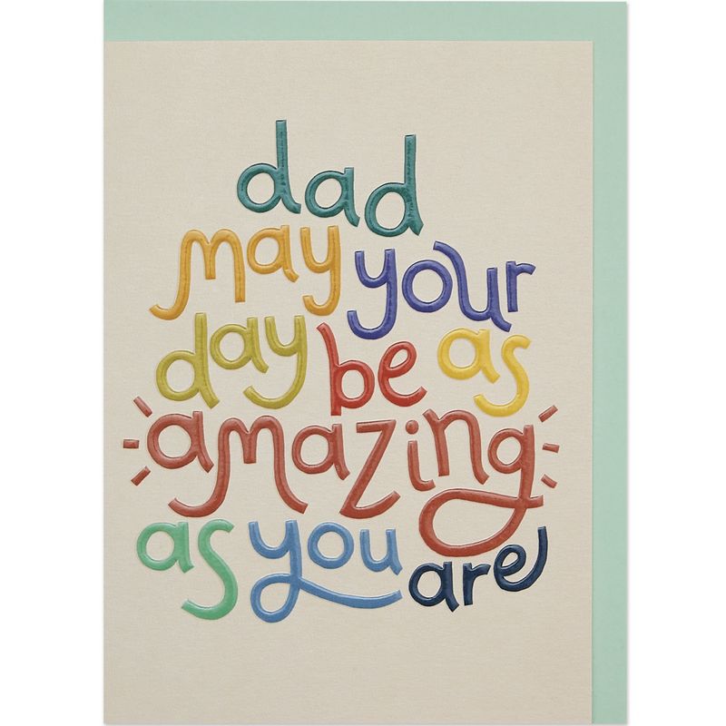 Raspberry Blossom Greetings Card Dad May Your Day be as Amazing as You Are GDV37 front