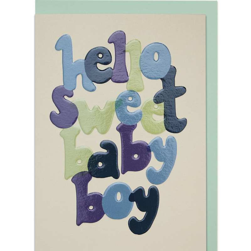 Hello Sweet Baby Boy Card