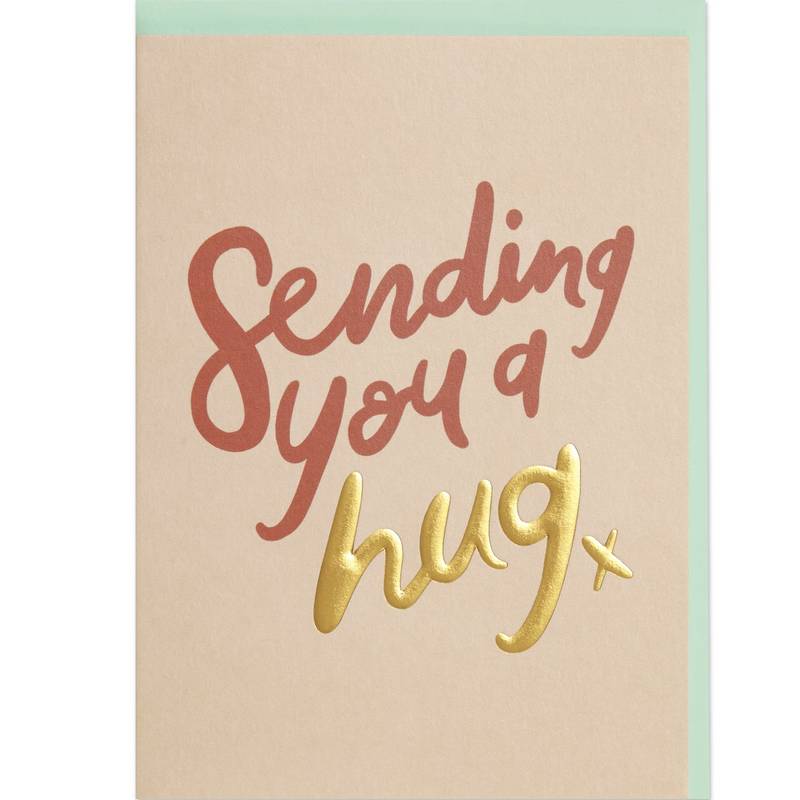 Raspberry Blossom Greetings Card Sending You A Hug WHM18 front