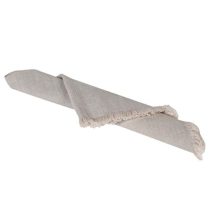 Raw Edge Linen Napkin HTL094 rolled